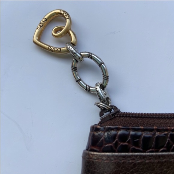 BRIGHTON Soft Leather Brown Coin Purse Pouch & Card Holder Zip Mini - Picture 5 of 12